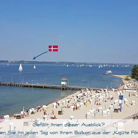 Fewo1846 Intermar - Kajuete Foerdeblick - Familienfreundliches Studioapartment Mit Balkon Und Meerblick *